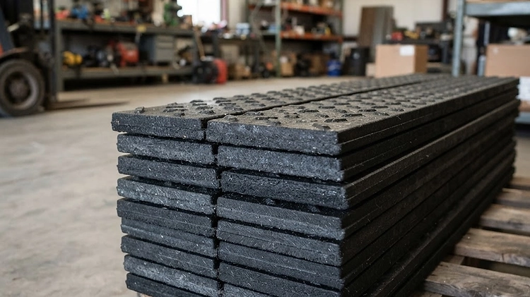 Composite trailer flooring planks with molded traction cleats