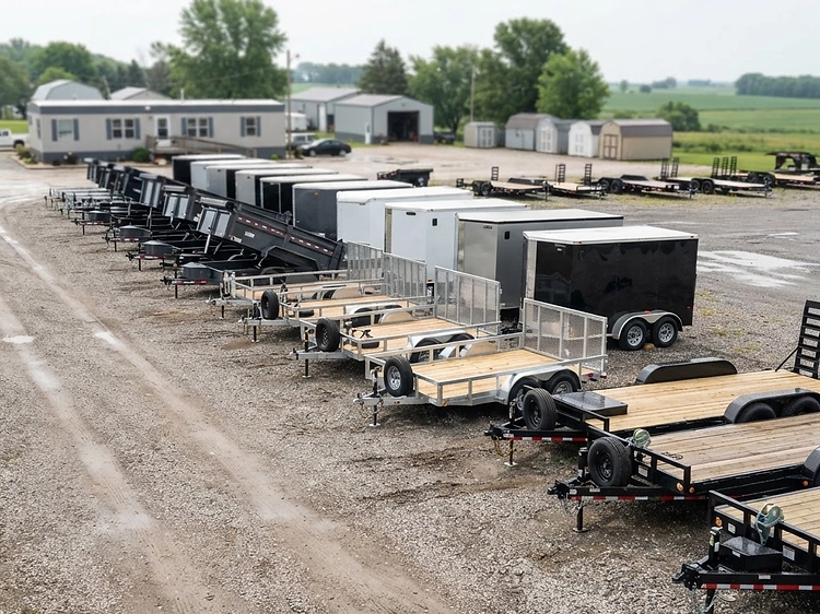 Heavy-duty dump trailers in stock at Prime Trail Trailers