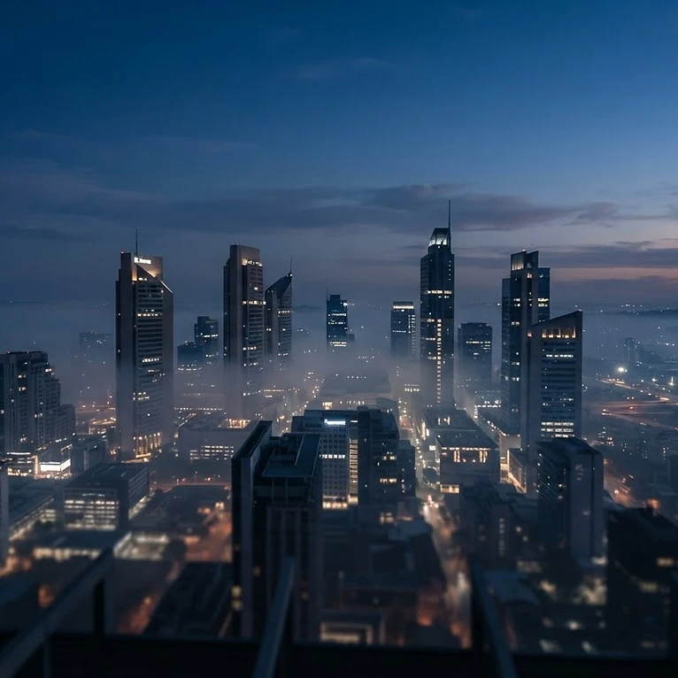 Johannesburg skyline at blue hour