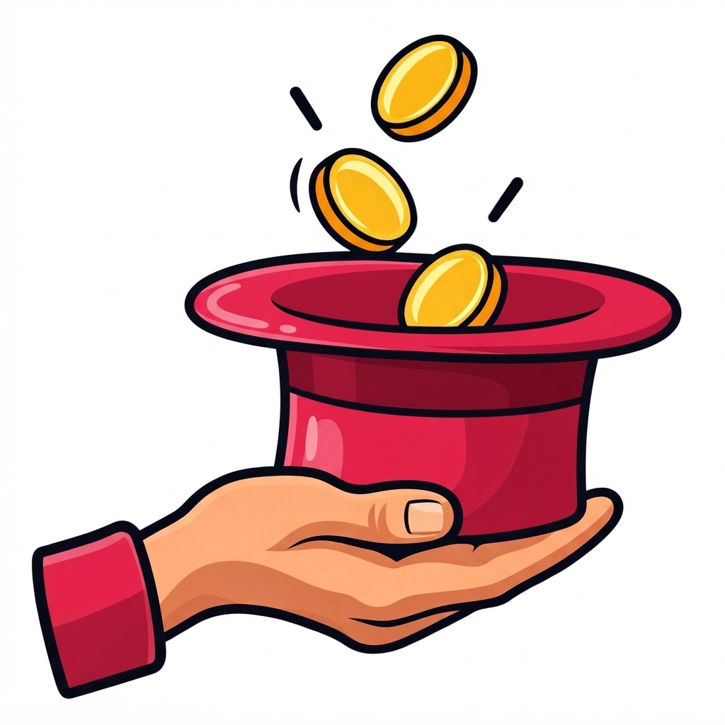 Main tenant un chapeau — paiement au chapeau (DCA)