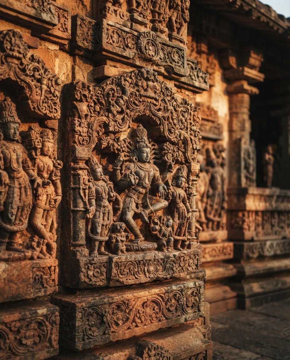 Stone carvings at Madhukeshwara Temple