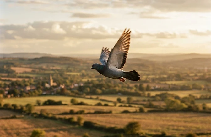 The Map in the Wind: How Pigeons Find Their Way