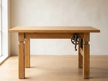 Height-adjustable dining table