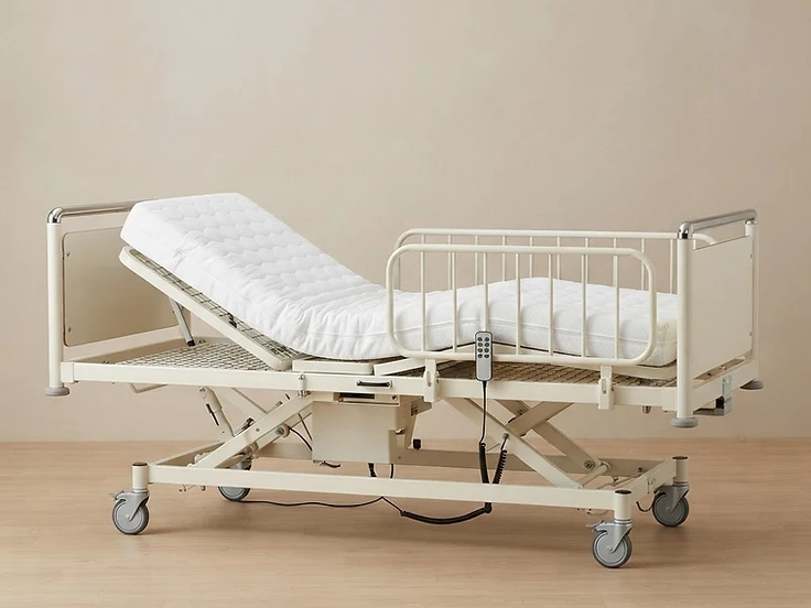 Profiling bed with mattress
