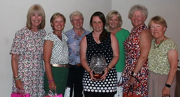 Maria Tulley celebrating with the GB&I Women's PGA Cup team