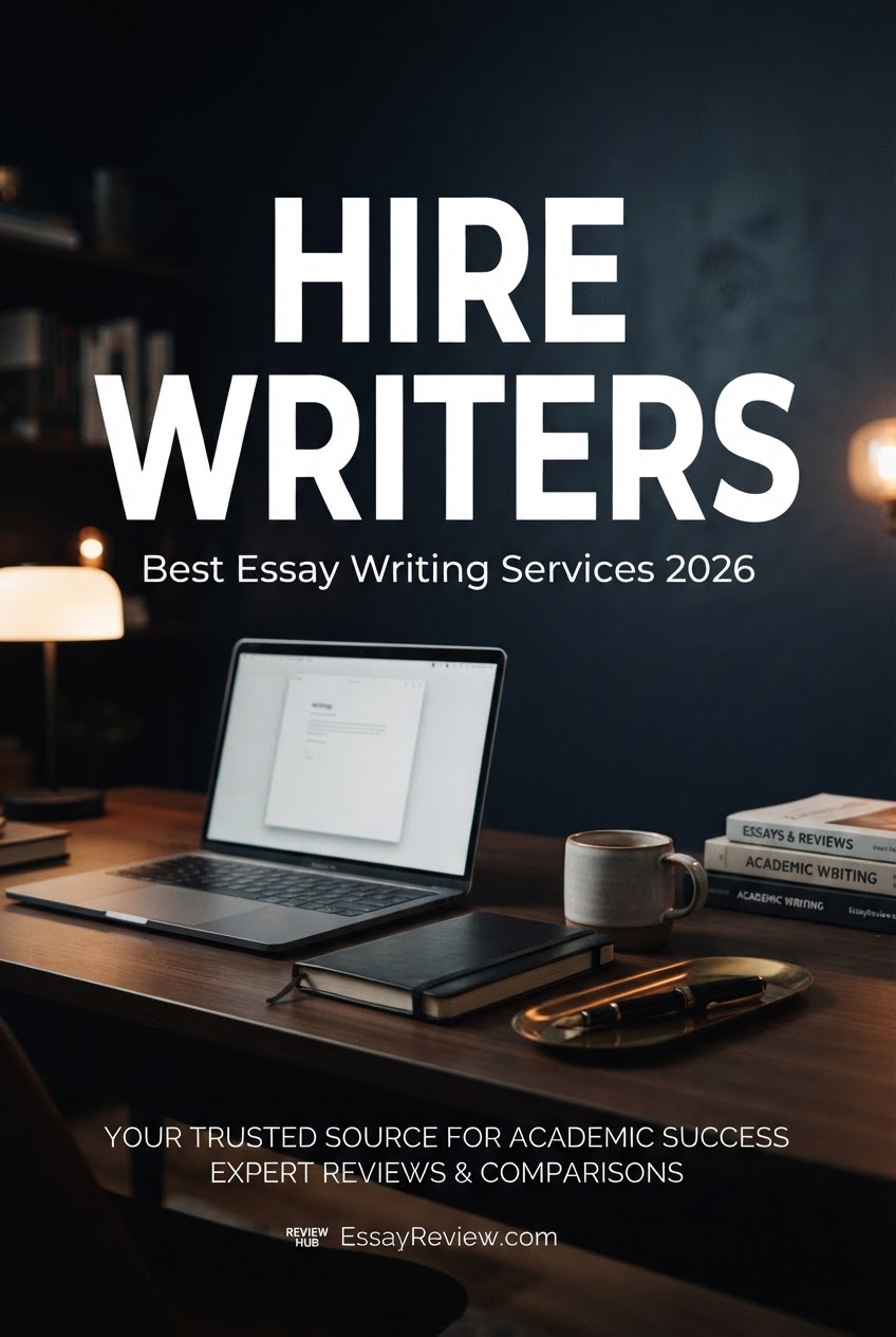 Hire Writers — best essay writing services 2026, vertical Pinterest pin