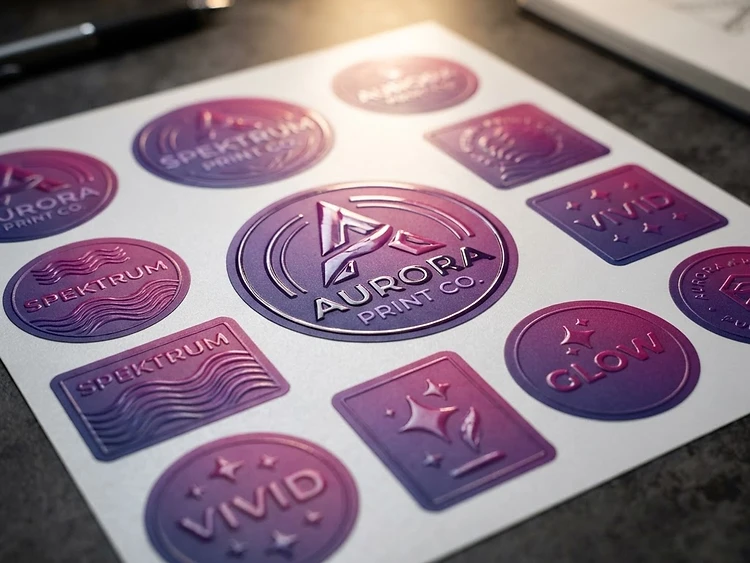 Printable Embossed / Varnish Stickers — view 2