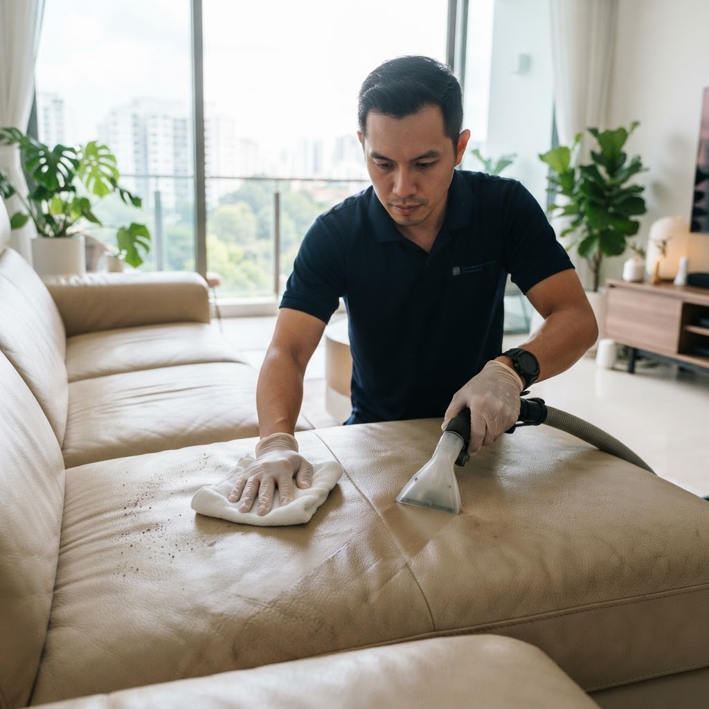 Professional leather sofa cleaning service in Singapore — cost and pricing guide
