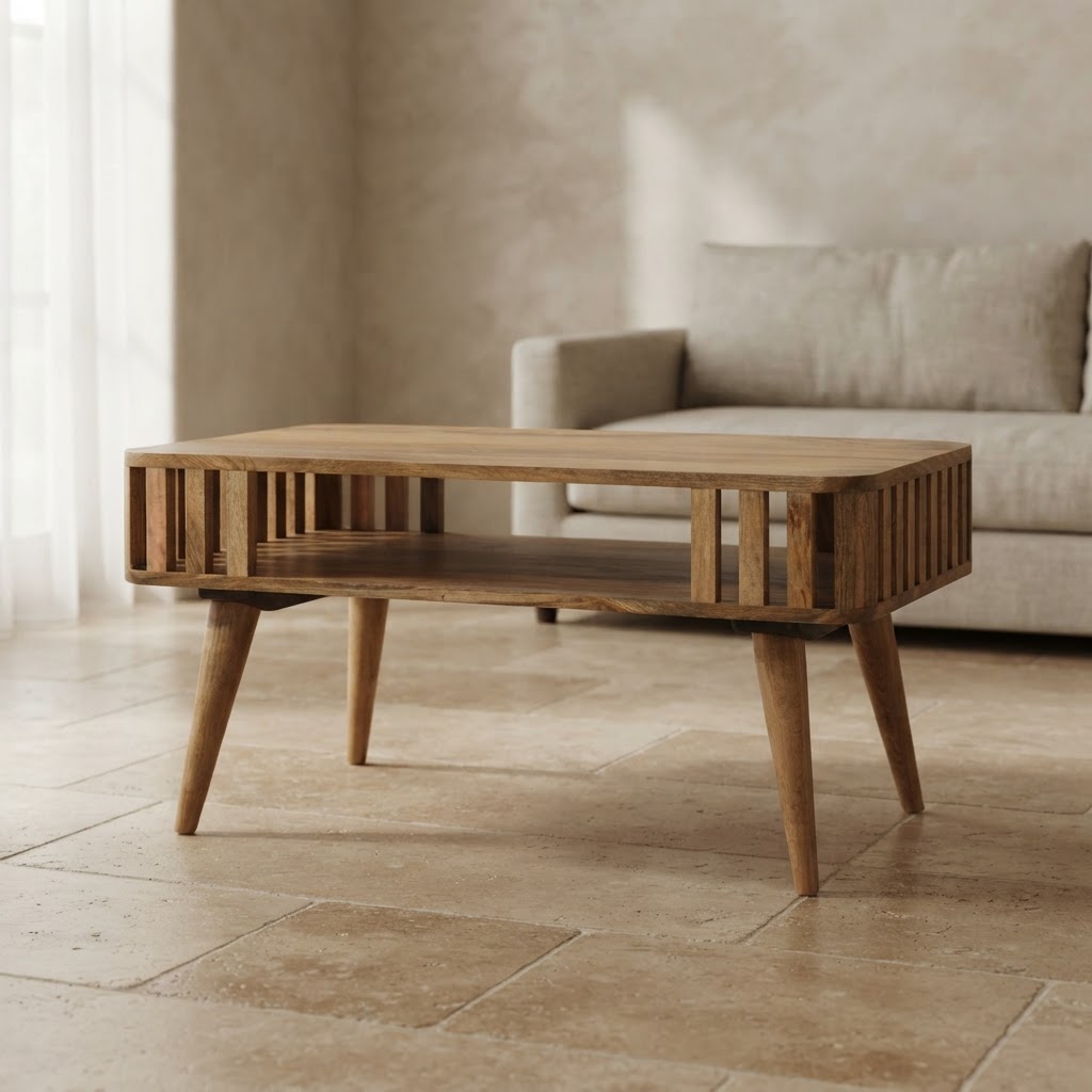 Slatted Oak-ish Coffee Table