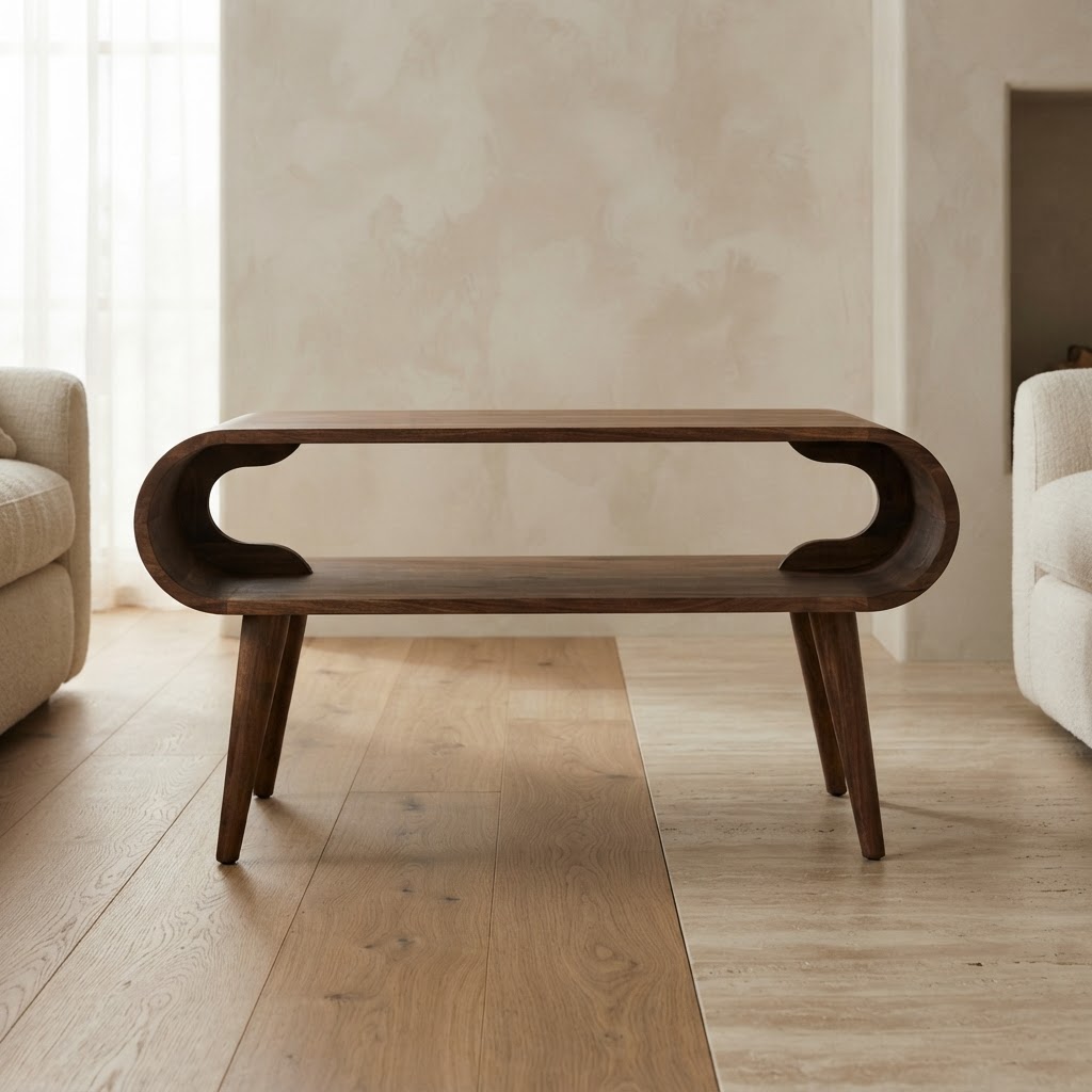 Open California Walnut Coffee Table