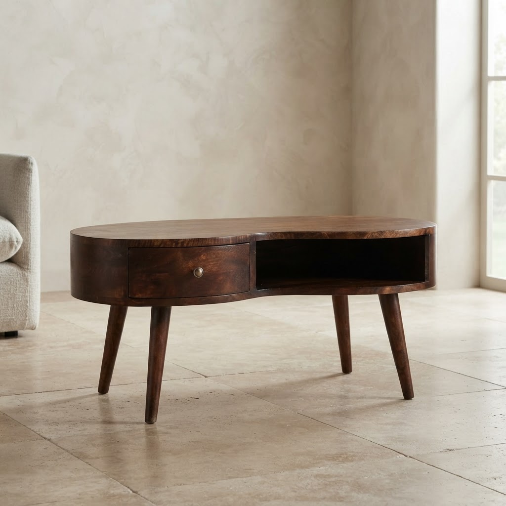 Walnut Wave Coffee Table