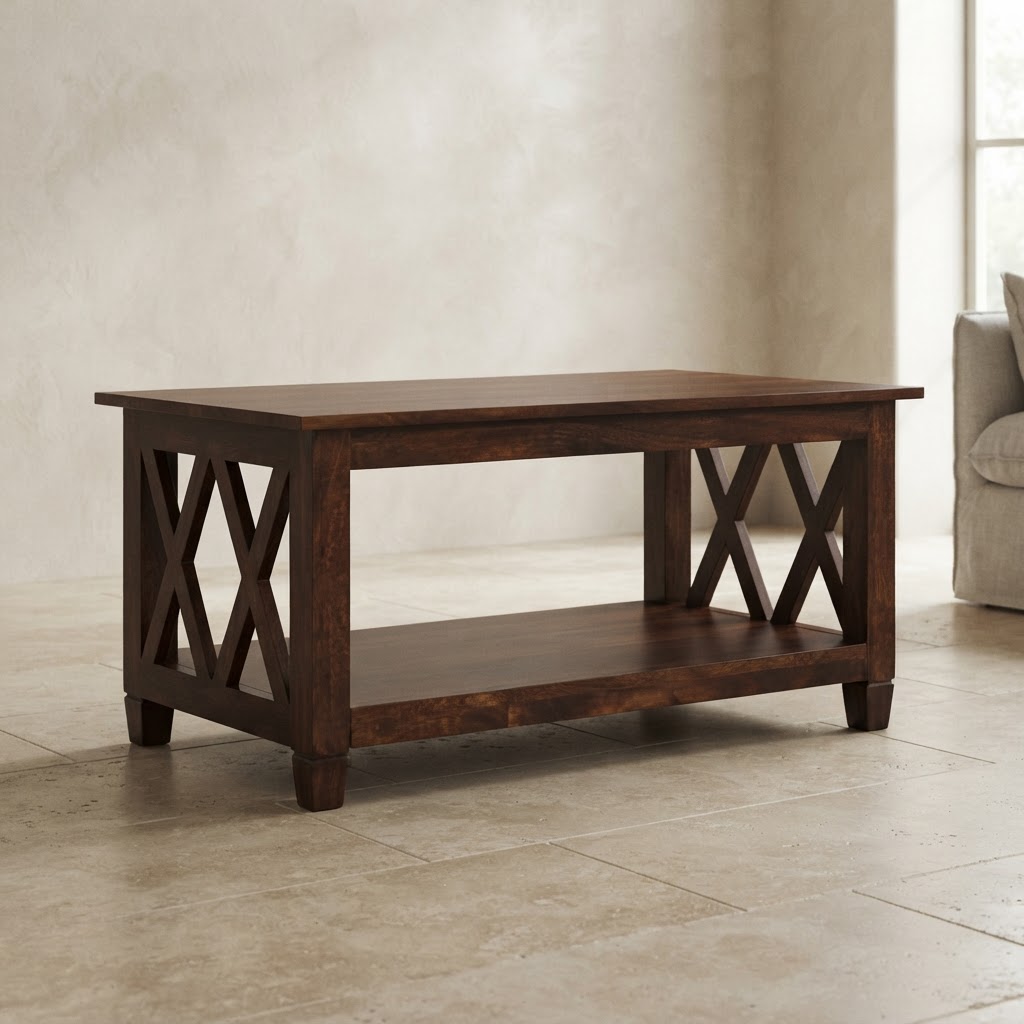 Belmont X-Frame Chestnut Coffee Table