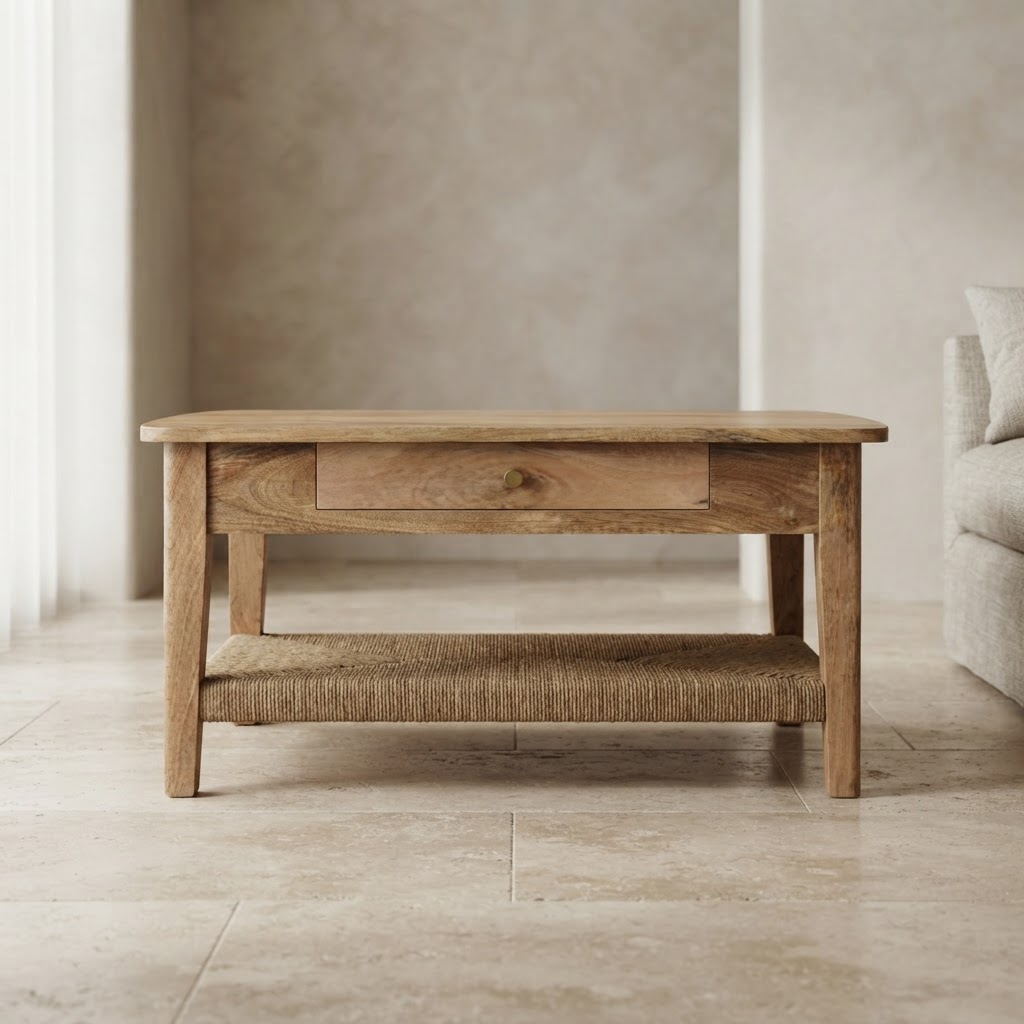 Rope 2 Drawers Coffee Table