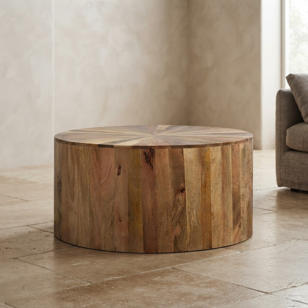 Round Wooden Coffee Table