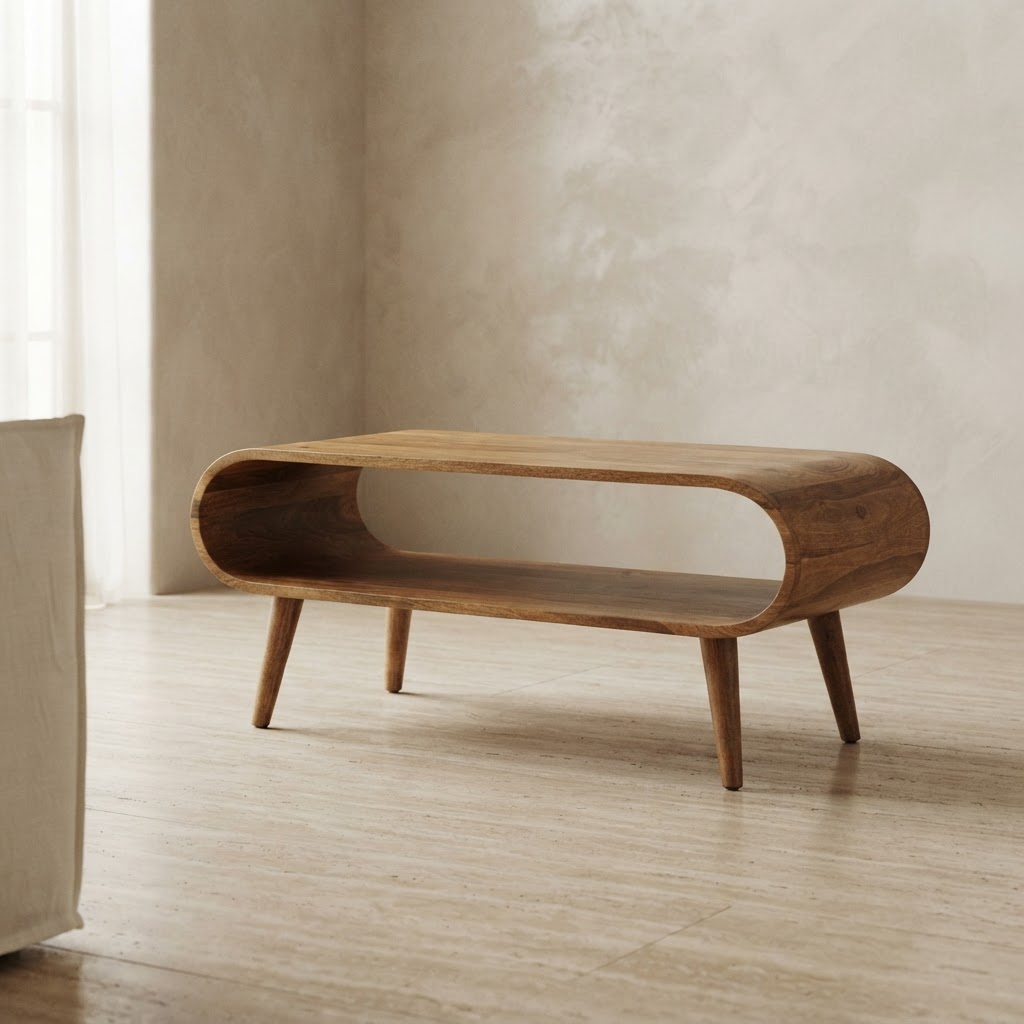 Amaya Nordic Style Honey Caramel Coffee Table
