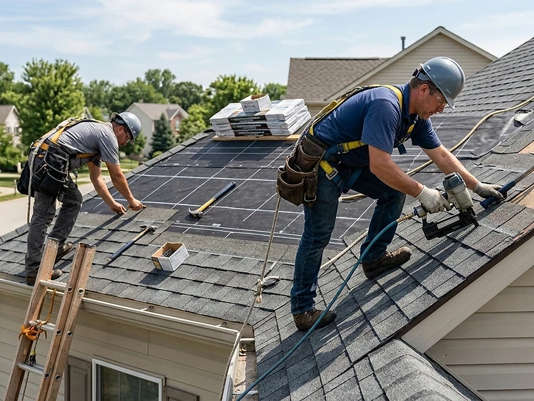 Principal Roofs Services roofing crew at work