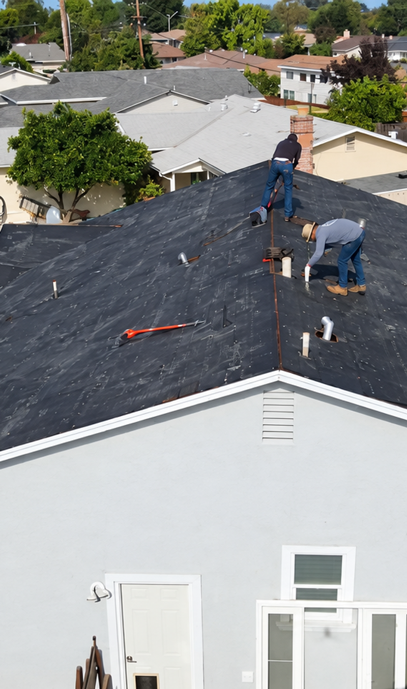 Residential roof replacement by Principal Roofs Services in California