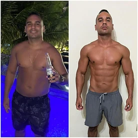 Transformação antes e depois — recruta 3