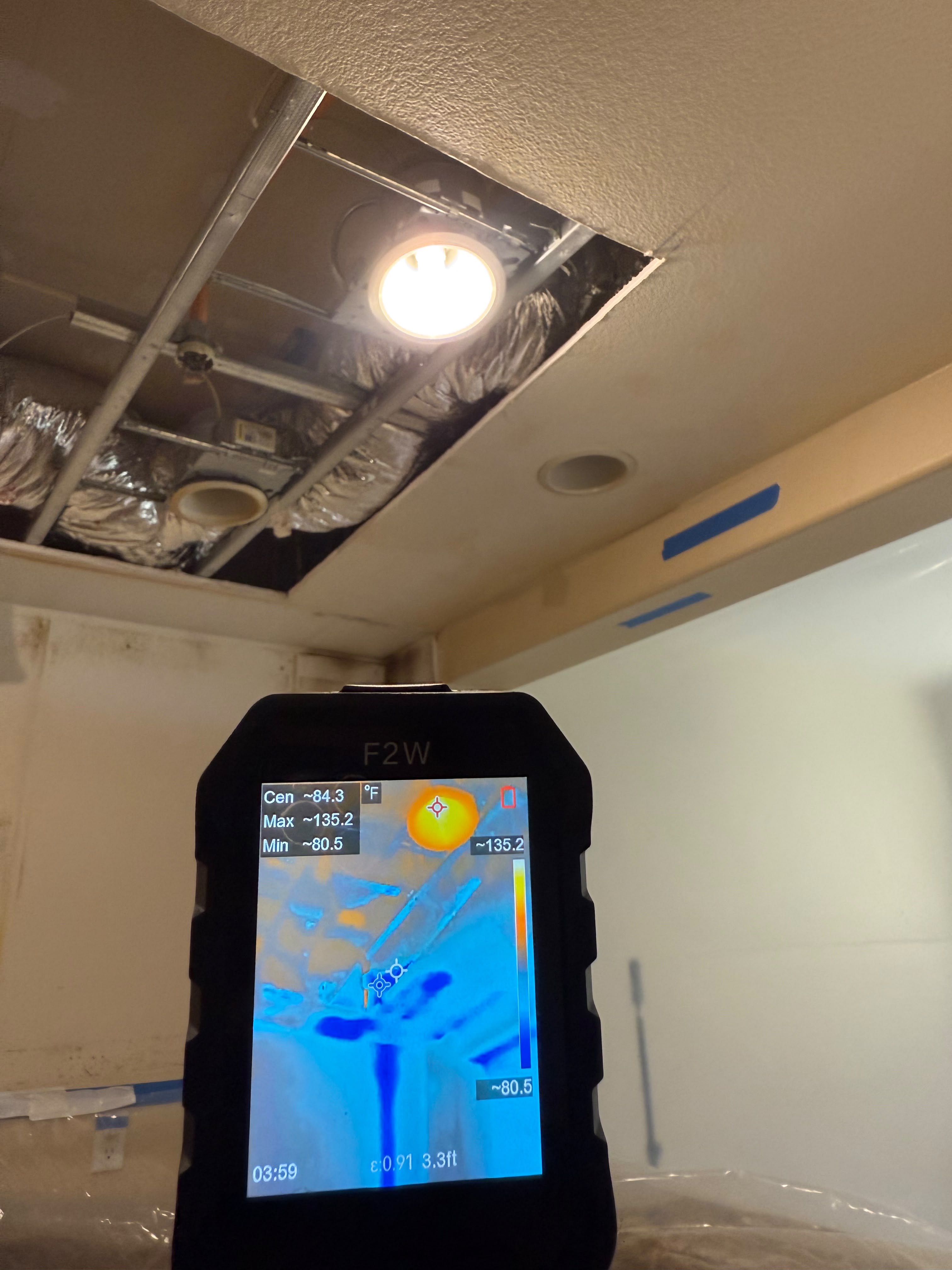 Water Damage — Thermal Imaging Ceiling Cavity — fire and smoke damage restoration project by Save Pro Restoration in Los Angeles County