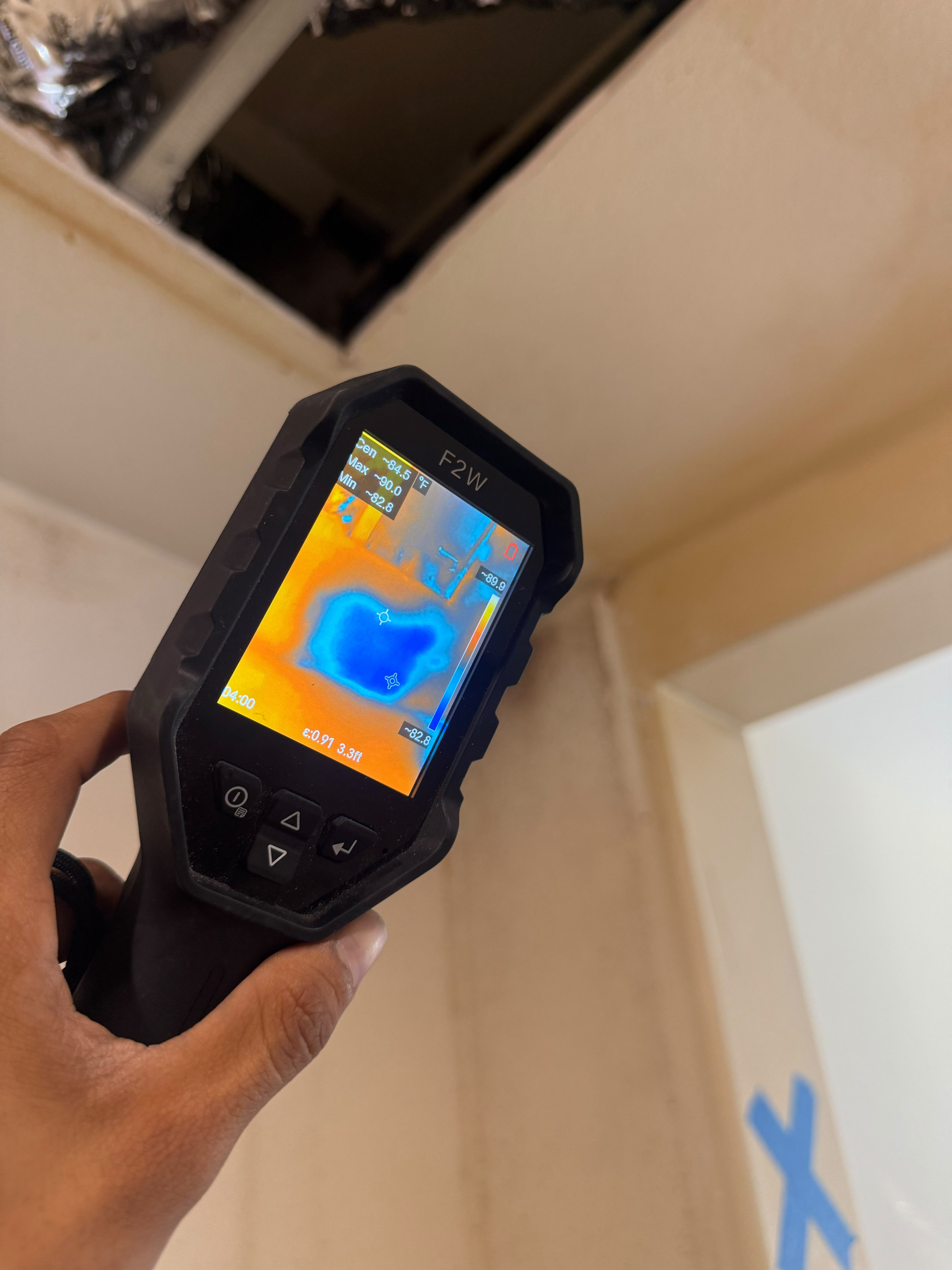 Water Damage — Thermal Imaging Wall Scan — water damage restoration project by Save Pro Restoration in Southern California
