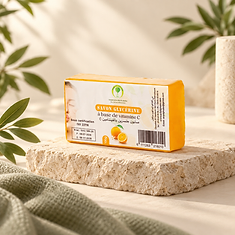 Savon glycérine à la vitamine C — cosmétique naturelle du Maroc — 100 g — Arij Al Ghaba — coopérative Arij Al Ghaba, Maroc