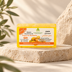 Savon glycérine à la figue de barbarie — cosmétique naturelle du Maroc — 100 g — Arij Al Ghaba — coopérative Arij Al Ghaba, Maroc