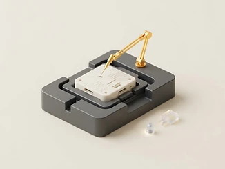 3D illustration of a software module in a maintenance cradle.