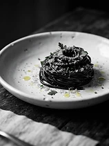 Cuttlefish ink tagliolini