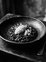 Risotto al Nero di Seppia e Dashi di Kombu