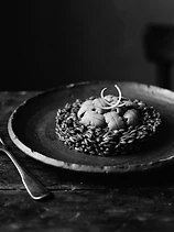 Cuttlefish ink risotto