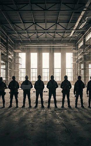 Construction crew at work