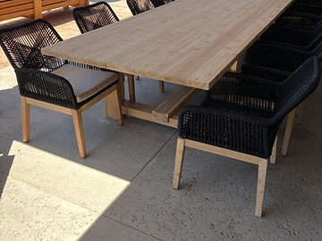The finished table, before styling