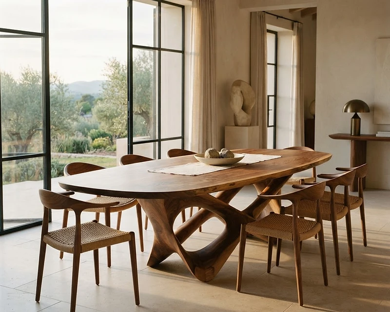 A custom-made luxury furniture piece in an elegant sunlit residential interior