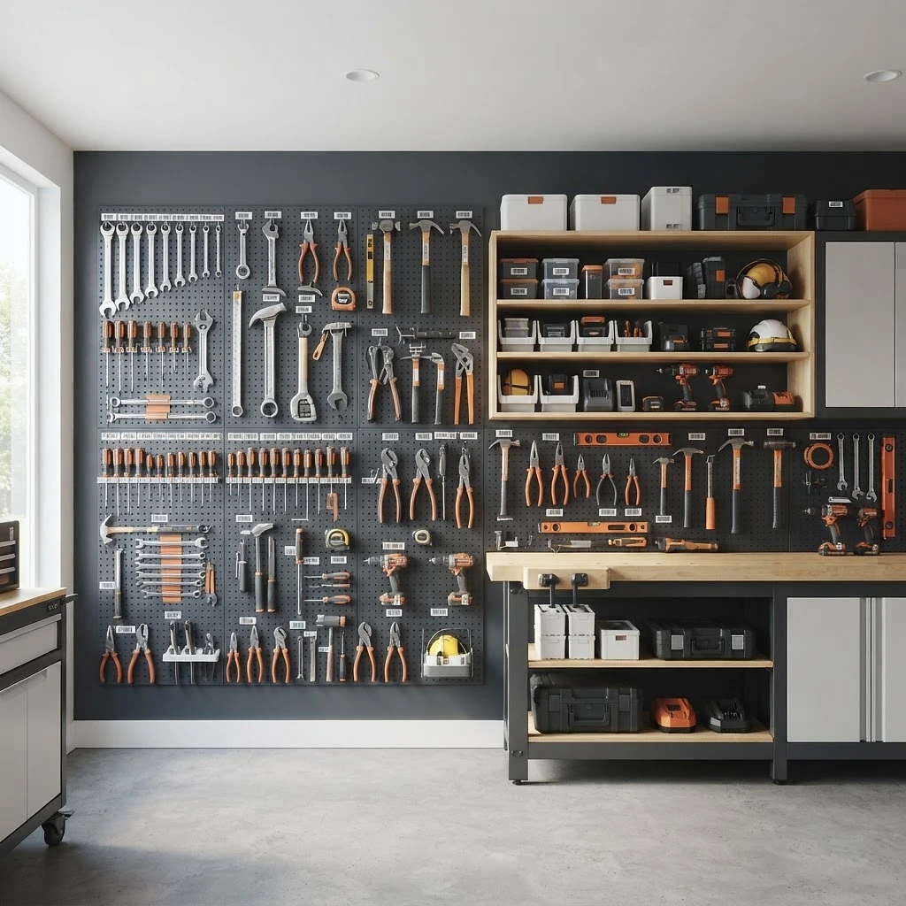 Organized professional inventory workspace