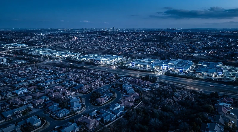 Aerial view of the West Rand, Johannesburg