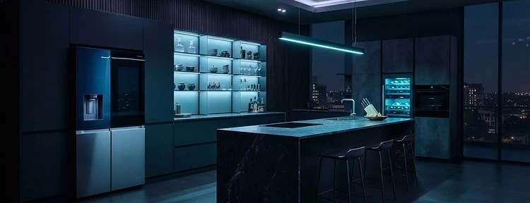 Modern luxury Northern Johannesburg kitchen with a Samsung Bespoke refrigerator