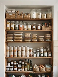 Organised interior detail