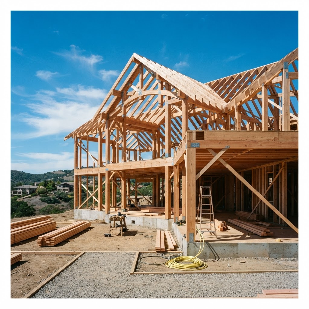 Custom home framing