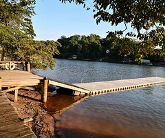 Launch dock and the lake beyond