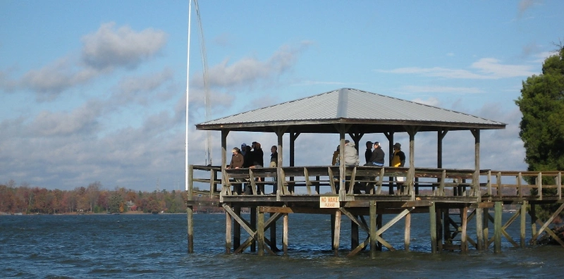 The CYC boathouse and clubhouse on the shore of Lake Wylie