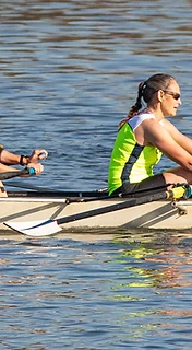 CYC women's double sculling at the Head of the Hooch 2023