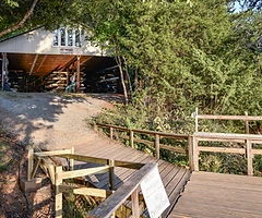 Boardwalk up to the boathouse