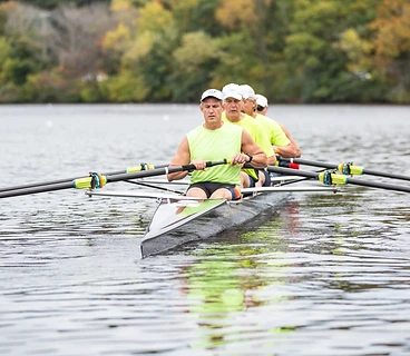 Catawba Yacht Club crew racing at the Head of the Charles 2023