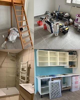 Chantier de rénovation mené par Zenestor à Lyon