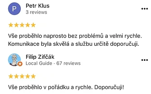 Recenze klienta na Google 3