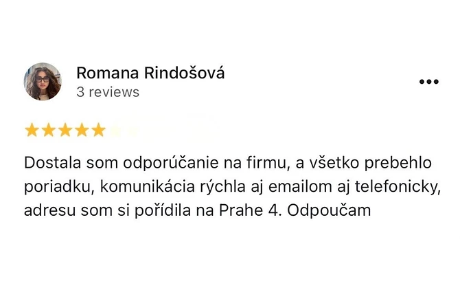Recenze klienta na Google 2