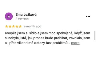 Recenze klienta na Google 6