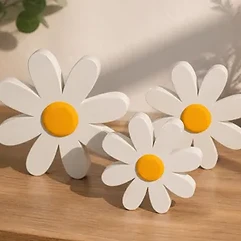 Margaridas Decorativas — Conjunto de 3
