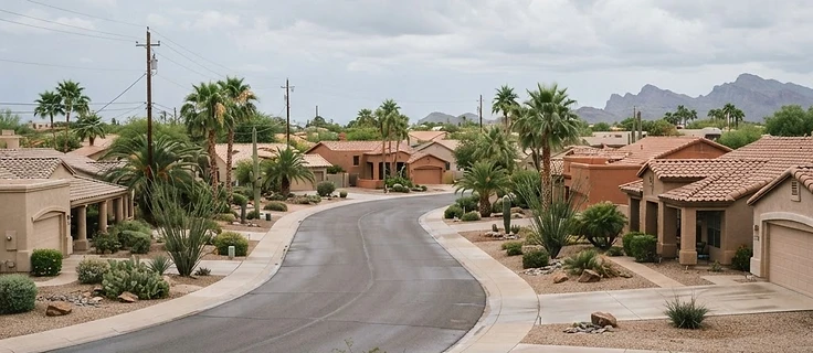 Residential neighborhood in Mesa, Arizona