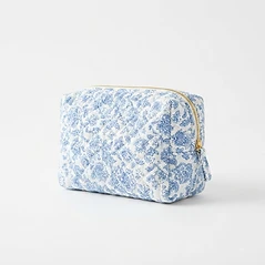 Floral makeup pouch